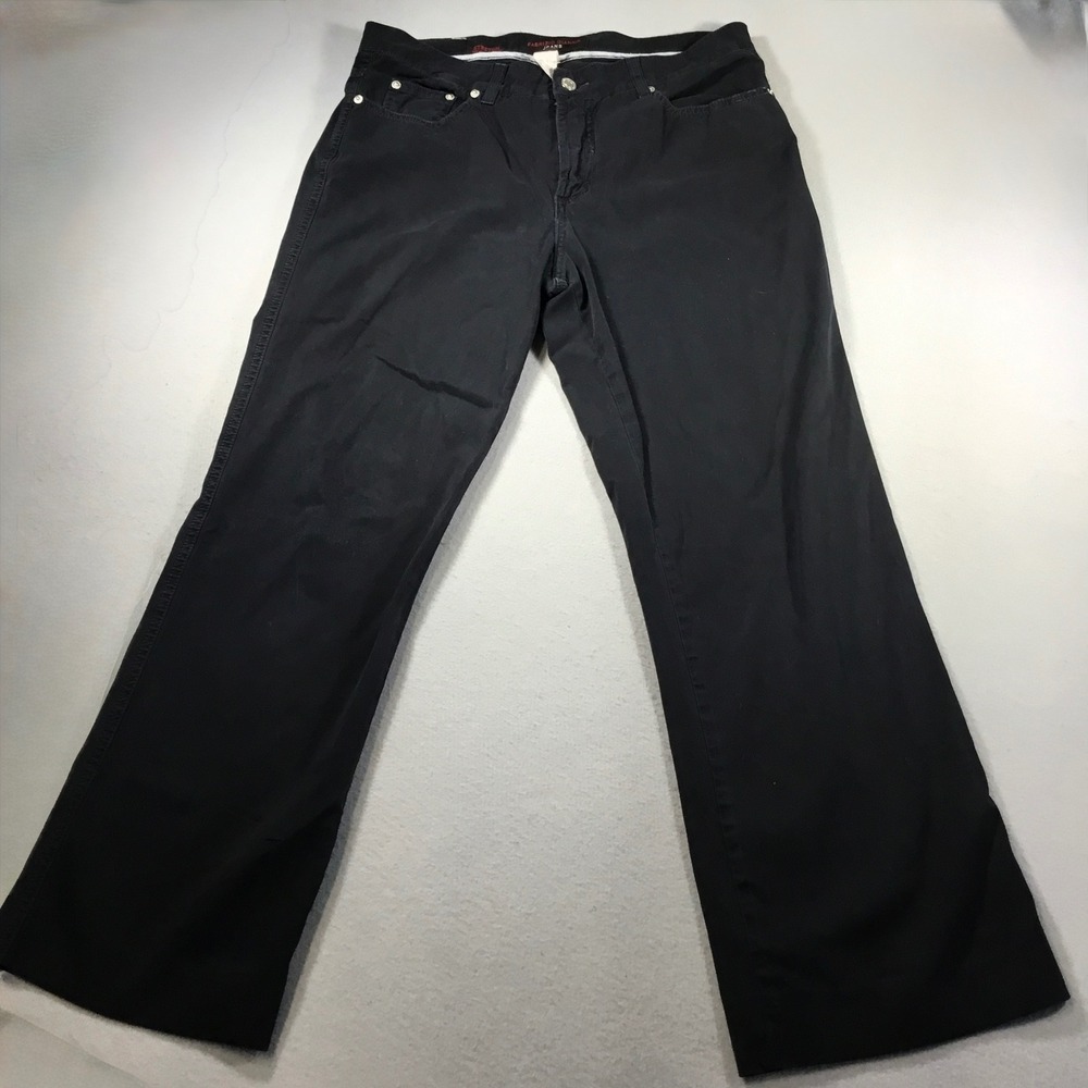 Fabrizio Gianni Jeans Womens Black Stretch Straight Leg Pants Size 12 34x31
